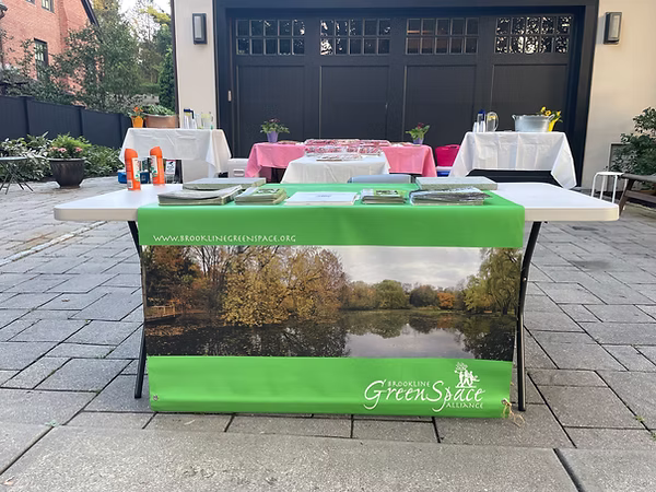 Brookline GreenSpace Alliance Longwood Mall event gathering in July 2023